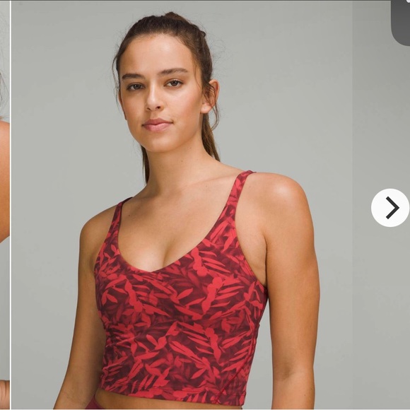 Lululemon Align cropped Tank Top Size 6 nwot Red Multi - Picture 3 of 11